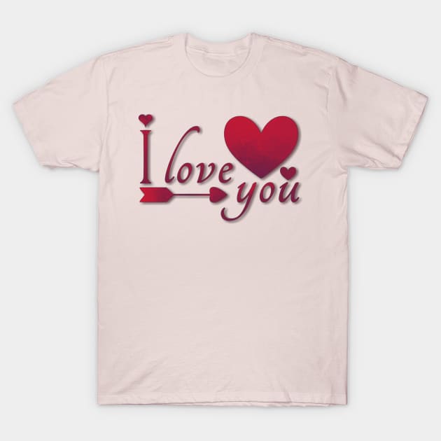 I Love You T-Shirt by RedwaneShop